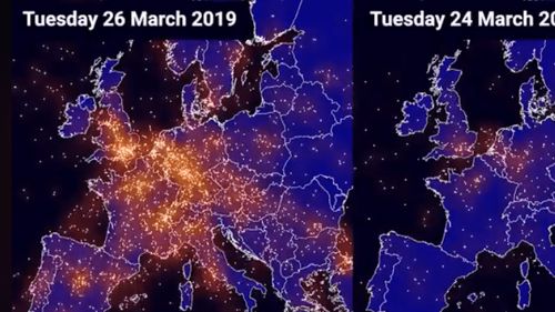 VIDEO Cât a scăzut traficul aerian deasupra Europei din cauza epidemiei de coronavirus