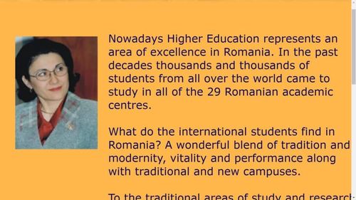 Site-ul dedicat studenților străini care vor să învețe în România a rămas neschimbat de la inaugurarea din 2002. Tot Ecaterina Andronescu era ministru