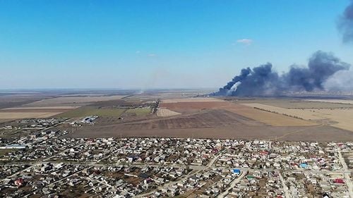 Cel puțin 3 elicoptere militare rusești au explodat în urma unui atac cu rachete al armatei ucrainene pe Aeroportul Herson