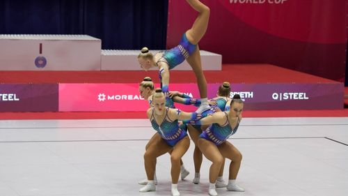 România a obținut patru medalii, din care două de aur, la Cupa Mondială de gimnastică aerobică