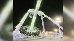 VIDEO Cel puţin 23 de răniţi, patru grav, în vestul Arabiei Saudite, într-un accident în parcul de distracţii de la Taif, unde o instalaţie „Game 360” a căzut la pământ