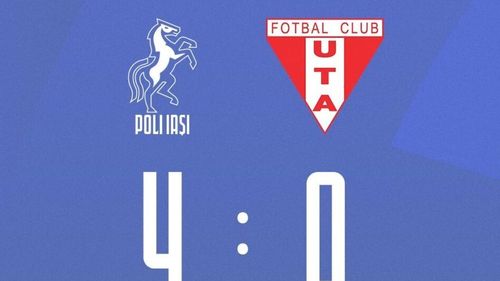 Politehnica Iaşi a zdrobit UTA Arad, scor 4-0, în play-out-ul Superligii