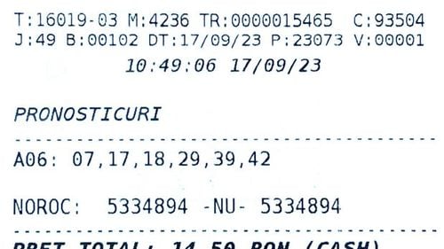 Report de peste nouă milioane de euro la Loto 6/49