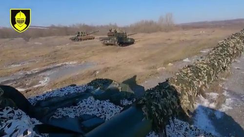VIDEO Ministerul ucrainean al Apărării publică imagini din timpul unor exerciții militare cu tancuri, pentru consolidarea abilităților ofensive