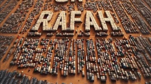 „Toți ochii pe Rafah”: De unde provine imaginea virală distribuită de 35 de milioane de ori pe Instagram?