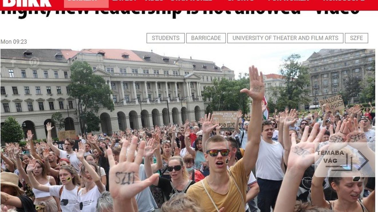Ungaria: Studenții de la Universitatea de Artă Teatrală s-au baricadat în campus și refuză accesul profesorilor, acuzând politizarea instituției