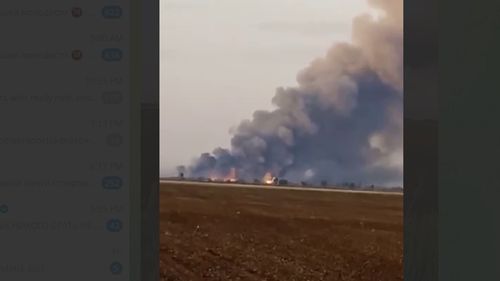 Ucraina: Un important punct de depozitare a munițiilor rusești a luat foc lângă Henichesk