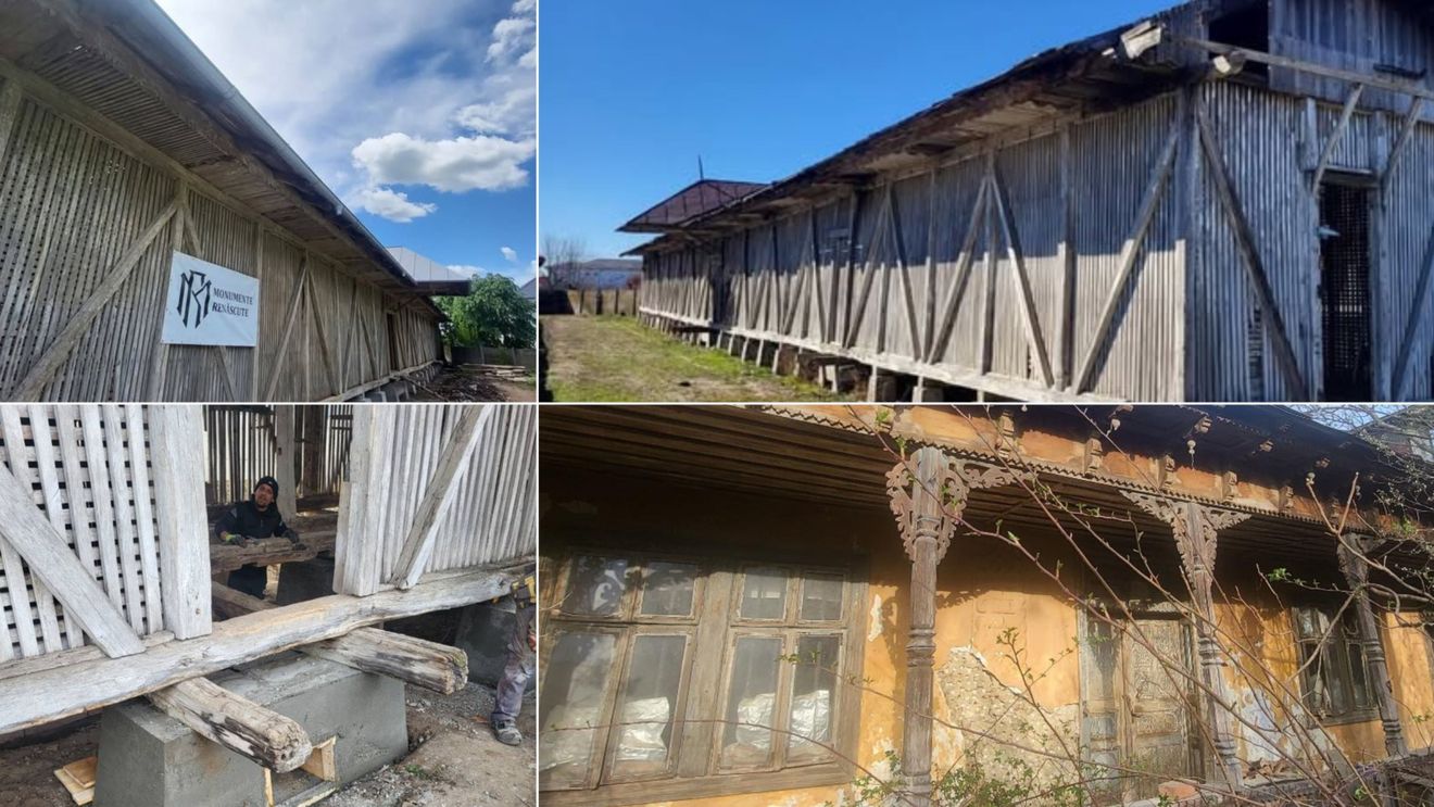 FOTO Două monumente din zona rurală a Munteniei, salvate de la ruină: un hambar din Dâmbovița restaurat, o casă tradițională din Ilfov relocată
