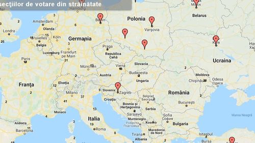 HARTĂ INTERACTIVĂ Cele 835 de secţii de votare din străinătate