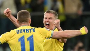 Ucraina a învins Islanda, scor 2-1, şi este ultima adversară a României la turneul final / Islandezii au condus cu 1-0 la pauză