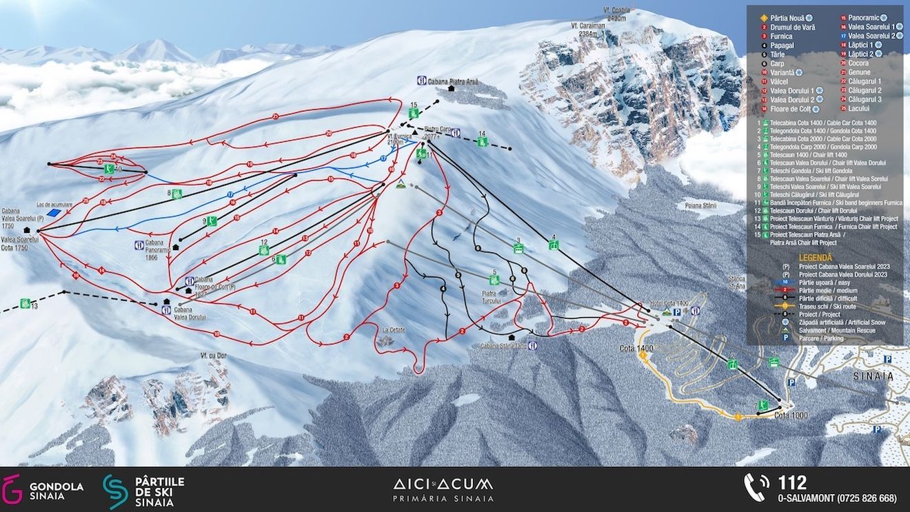 Se deschide sezonul de schi de la Sinaia / Șase pârtii vor fi funcționale în weekend / ”Nu vă aventurați mai jos de golul alpin, stratul de zăpadă este insuficient”