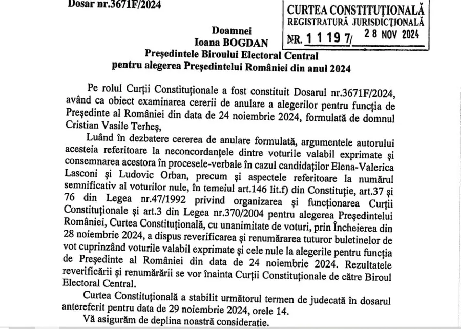 adresa CCR catre BEC