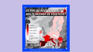 HARTĂ Incendiile de vegetație fac ravagii în Europa. Cele mai afectate țări sunt Spania, Italia și Grecia / România, pe locul 5 în Uniunea Europeană, cu peste 15.000 de hectare mistuite 