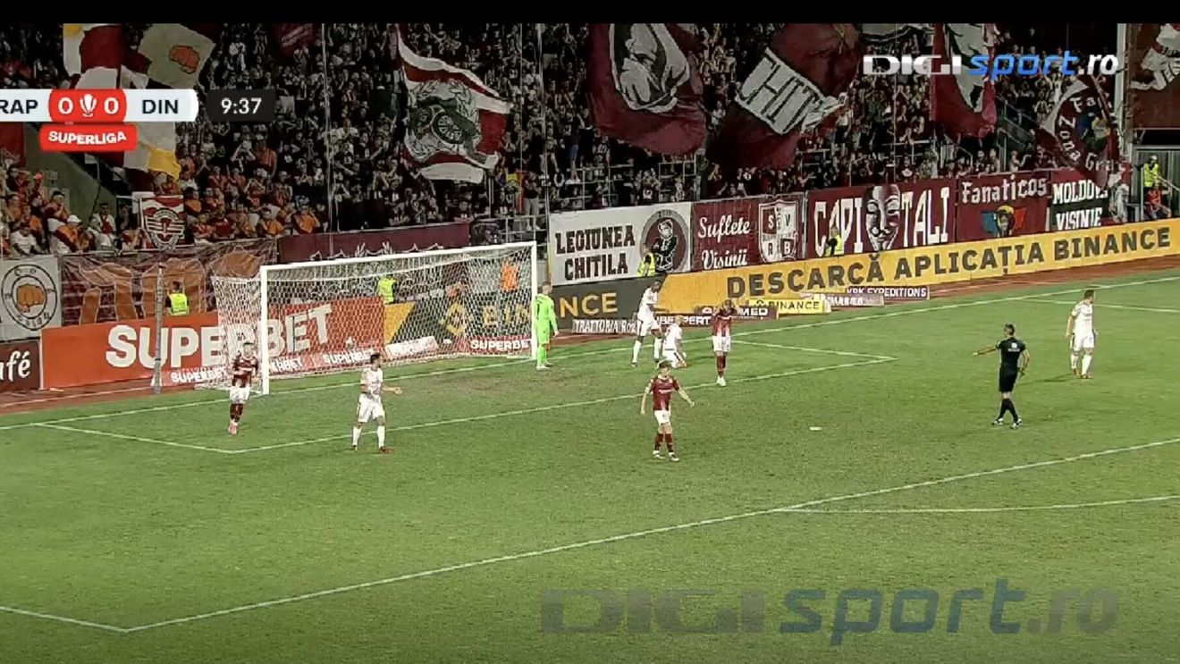 Suporterii Dinamo nu au fost lăsați să intre cu o recuzită supradimensionată pe stadionul din Giulești, la meciul cu Rapid