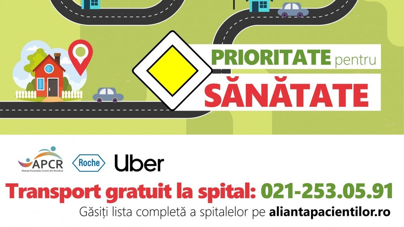 #PrioritatePentruSănătate, platforma caritabilă în sprijinul bolnavilor care au nevoie să ajungă la spital în siguranță, disponibilă până în 15 iunie