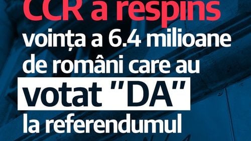 Reacția opoziției la respingerea de către CCR a inițiativei de revizuire a Constituției / PNL: Decizia pare a fi în favoarea infractorilor / USR: Decizia vine în flagrantă contradicție cu voința românilor