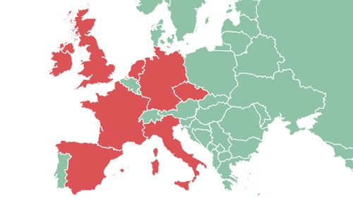 HARTĂ Al doilea val de coronavirus închide țări din Europa. Care sunt statele care au impus lockdown total sau noi măsuri restrictive, similare cu cele din primăvară