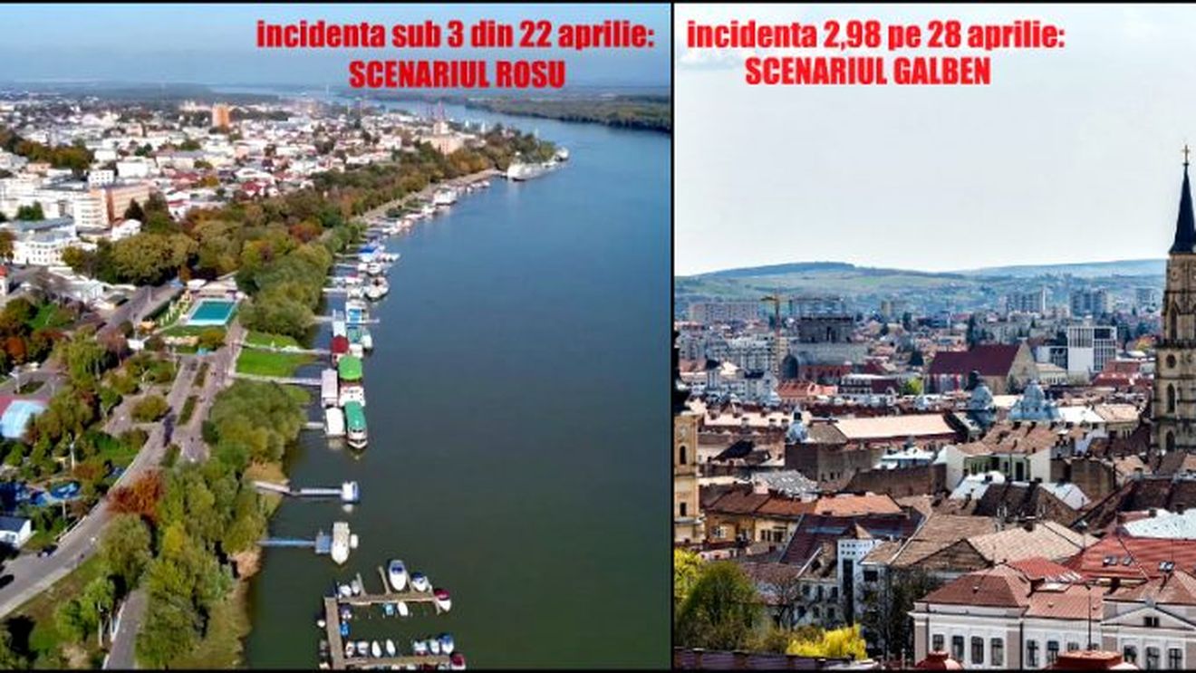 Condiții diferite pentru Brăila și Cluj Napoca, deși în ambele municipii a scăzut incidența infecțiilor de Covid-19 sub trei la mia de locuitori