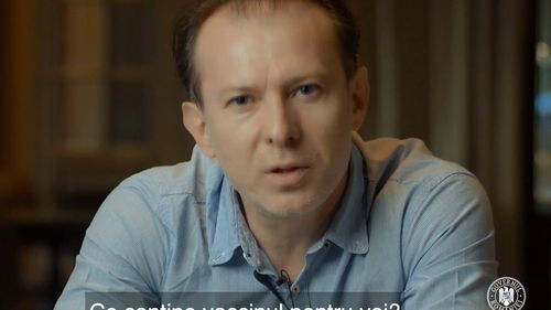 VIDEO Florin Cîțu lansează campania „Ce conține vaccinul?” / 11 spoturi vor fi difuzate în mass-media într-o campanie de informare publică, fără bani de la Guvern