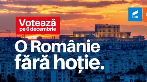 Biroul Electoral Dâmbovița a admis sesizarea PSD care a cerut interzicerea promovării sloganului "O Românie fără hoție" al Alianței USR PLUS