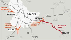 Bolojan anunță finalizarea licitației pentru construcția centurilor metropolitane ale Oradiei, contract adjudecat pentru suma de 38 de milioane de euro: Până în toamna anului viitor, firma Porr ar urma să construiască trei centuri noi în Oșorhei, Nojorid și Sântandrei