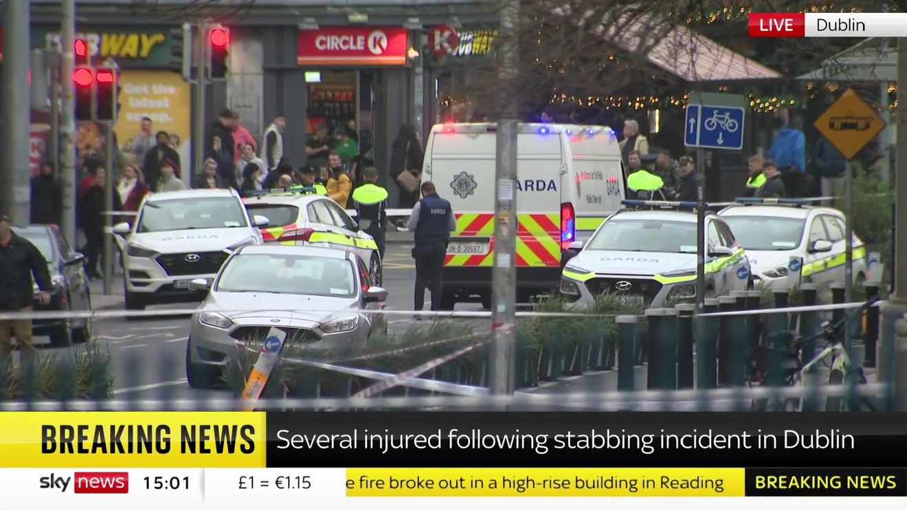 VIDEO Cinci persoane, printre care trei copii, rănite în urma unei înjunghieri în fața unei școli din centrul orașului Dublin