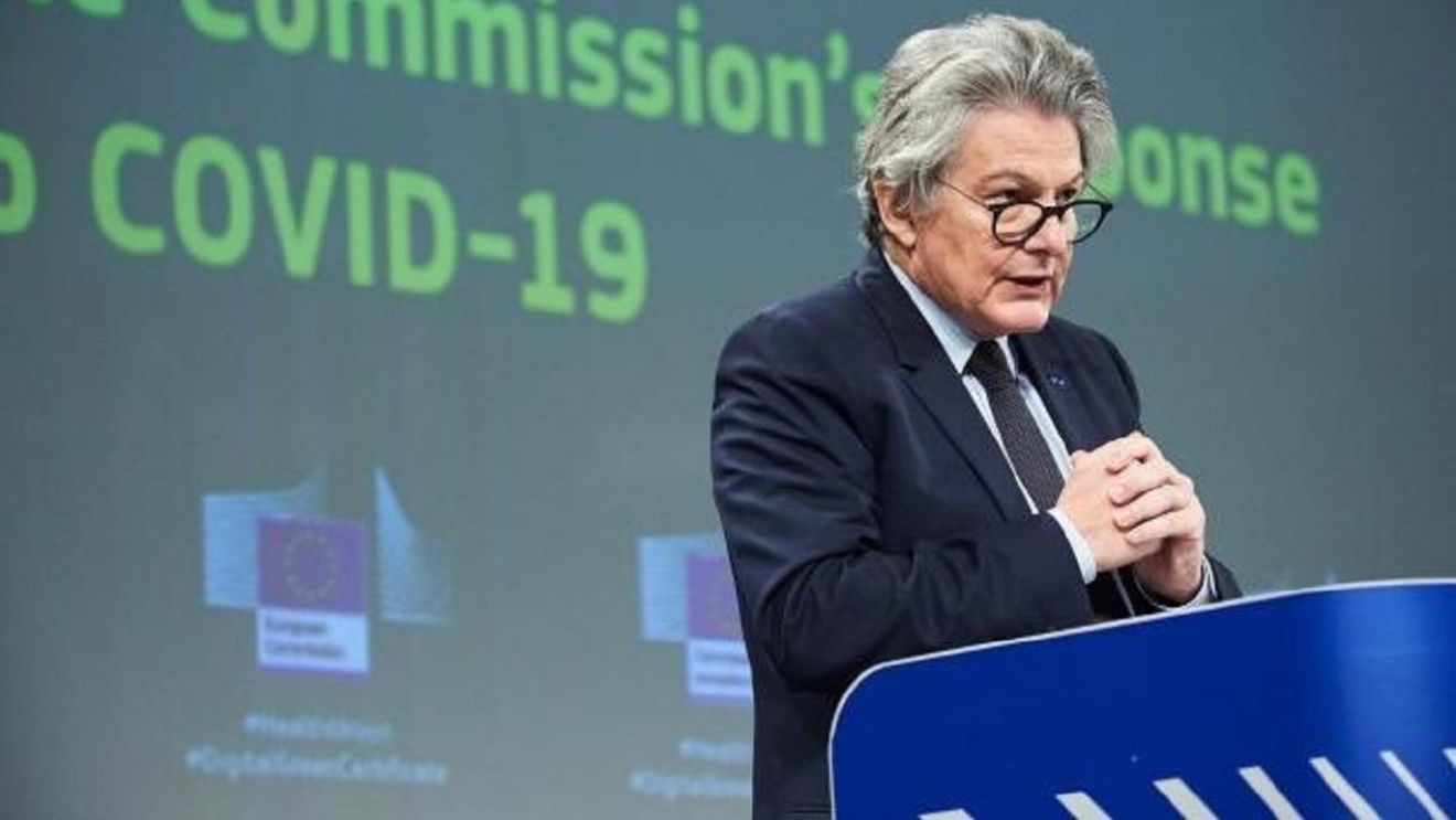 Comisarul european Thierry Breton, la București: Este important să fie votat certificatul verde COVID