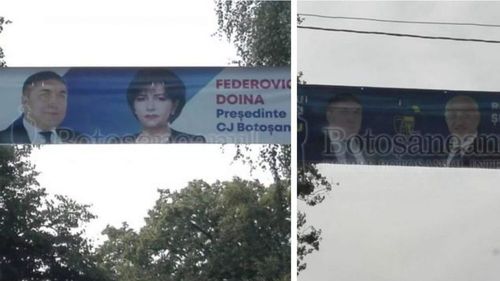 Culmea ”independenței” politice: Un candidat la o primărie din Botoșani a împânzit comuna cu bannere în care apare susținut și de PNL, și de PSD / Candidatul: ”Am discutat cu ambii și am stabilit că facem bannerele așa”