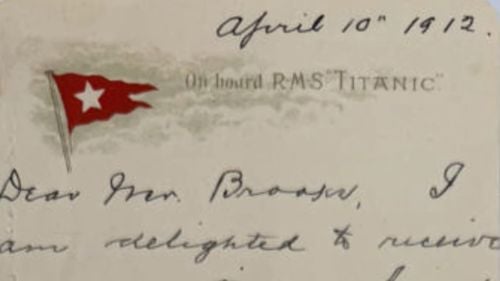 Scrisoarea unui supraviețuitor al Titanicului, vândută la licitație pentru 300.000 de lire sterline