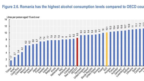 România este pe primul loc la consumul de alcool, față de țările OCDE – Raport / Experții internaționali recomandă limitarea și controlul marketingului alcoolului orientat către copii și adolescenți