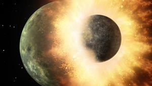 Teoria că Luna s-a format după un impact dintre Pământ și o protoplanetă de dimensiunea lui Marte, în urmă cu 4,5 miliarde de ani, confirmată de eșantioanele aduse de misiunea chineză Chang’e 6
