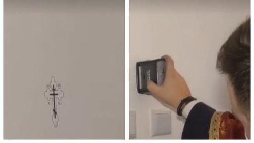 VIDEO Biserica Ortodoxă face saltul tehnologic de la sfințirea cu trafalet la ștampila aplicată pe pereții casei / Producătorii de ștampile s-au adaptat din mers și raportează stocuri epuizate