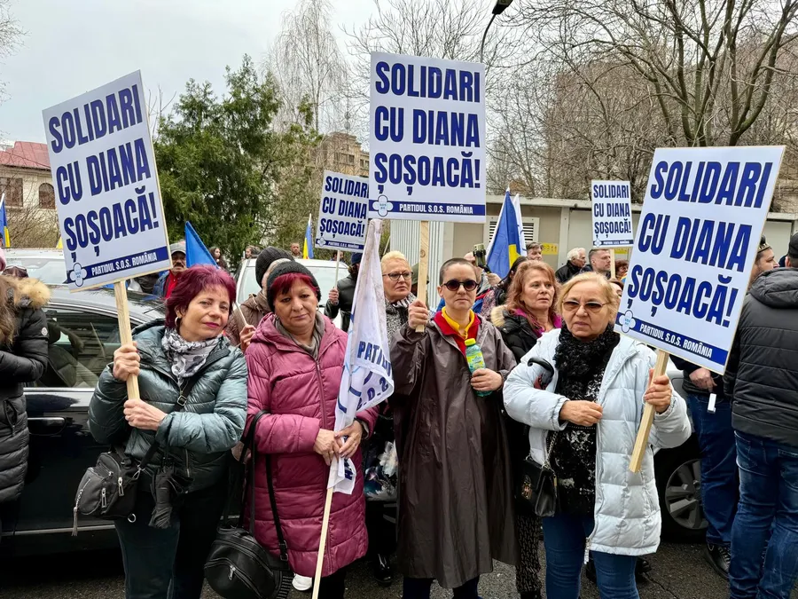Susținători Diana Șoșoacă la Parchetul general 2