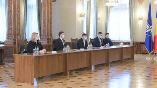 VIDEO Președintele a încheiat consultările cu partidele pentru formarea guvernului. A primit trei propuneri de premier - Rafila, Cîțu și Cioloș / Delegația AUR a întârziat, Șoșoacă a purtat masca sub nas, apoi și-a dat-o jos