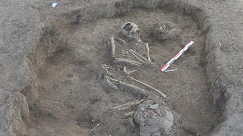 Noi descoperiri arheologice lângă Arena Sepsi din Sfântu Gheorghe: scheletele a opt cai, dar şi zece morminte umane / Arheolog: ”Putem presupune că (…) au fost înmormântaţi câţiva indivizi, probabil veniţi din zona exterioară a Carpaţilor de Curbură„