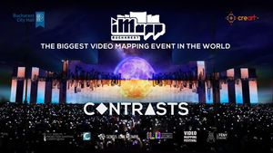Show de artă și tehnologie: iMapp Bucharest – Winners League revine la București, în Piața Constituției, pe 23 septembrie 2023, cu tema CONTRASTS