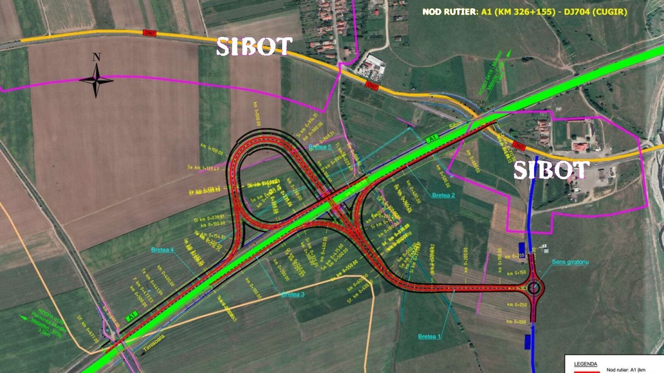 Licitație pentru un nod rutier pe A1 Sebeș - Deva, la Cugir, lansată de CNAIR. Orașul cu două fabrici de armament, lăsat din 2013 fără acces la autostrada care trece prin apropiere