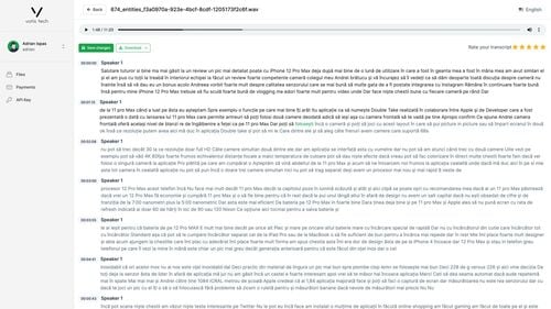 Compania românească de transcriere audio Vatis Tech a lansat o nouă versiune de model speech-to-text, în urma unei investiții de câteva sute de mii de euro / Compania se pregătește de o scalare la nivel internațional