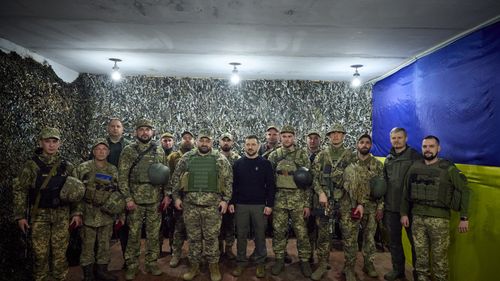 VIDEO Zelenski vizitează regiunea Zaporojie, parțial ocupată de Rusia