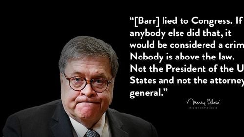 Democrata Nancy Pelosi îl acuză pe procurorul general al SUA că a mințit Congresul