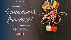 Ce comentarii a stârnit o postare de mărțișor a Ambasadei SUA la București după cearta Trump-Zelenski / ”Pentru mărțișor ce ar trebui să vă oferim? Ce resurse naturale ați avea nevoie?”/ ”Dacă nu avem costum, putem purta un mărțișor?”