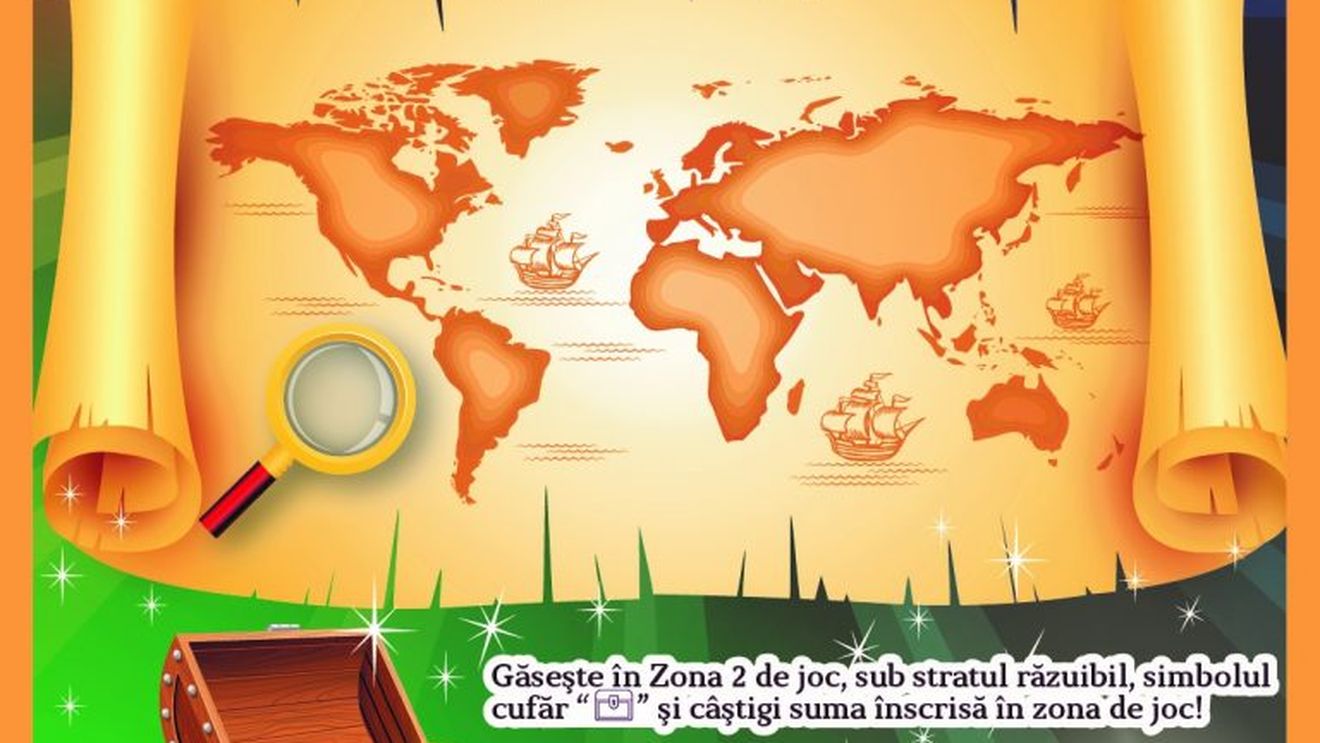 Loteria Română a introdus un nou loz răzuibil, „Vânătoarea de comori”, cu premii de până la 200.000 de lei