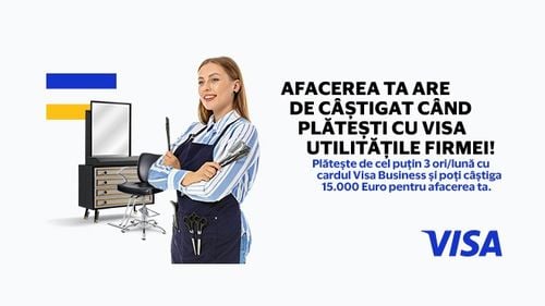 Cu cât folosești mai des cardul Visa Business, afacerea ta are mai mult de câștigat. De exemplu, poți plăti ușor cu cardul taxele firmei. Iar dacă folosești cardul de cel puțin 3 ori/lună ai șansa de a câștiga 15.000 Euro pentru afacerea ta (P)