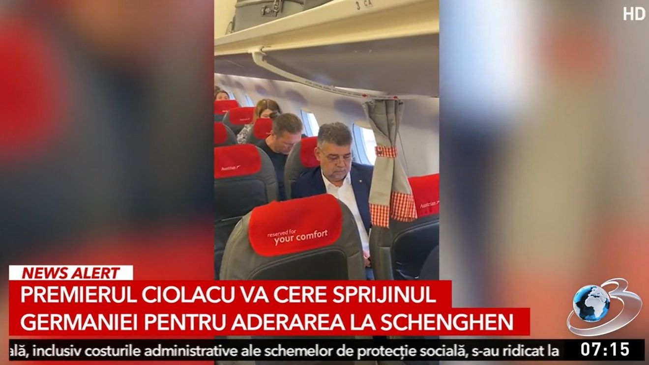 Ciolacu, cu avion de linie, la clasa economic în vizita în Germania / Premierul este în campanie de imagine de când a fost desemnat