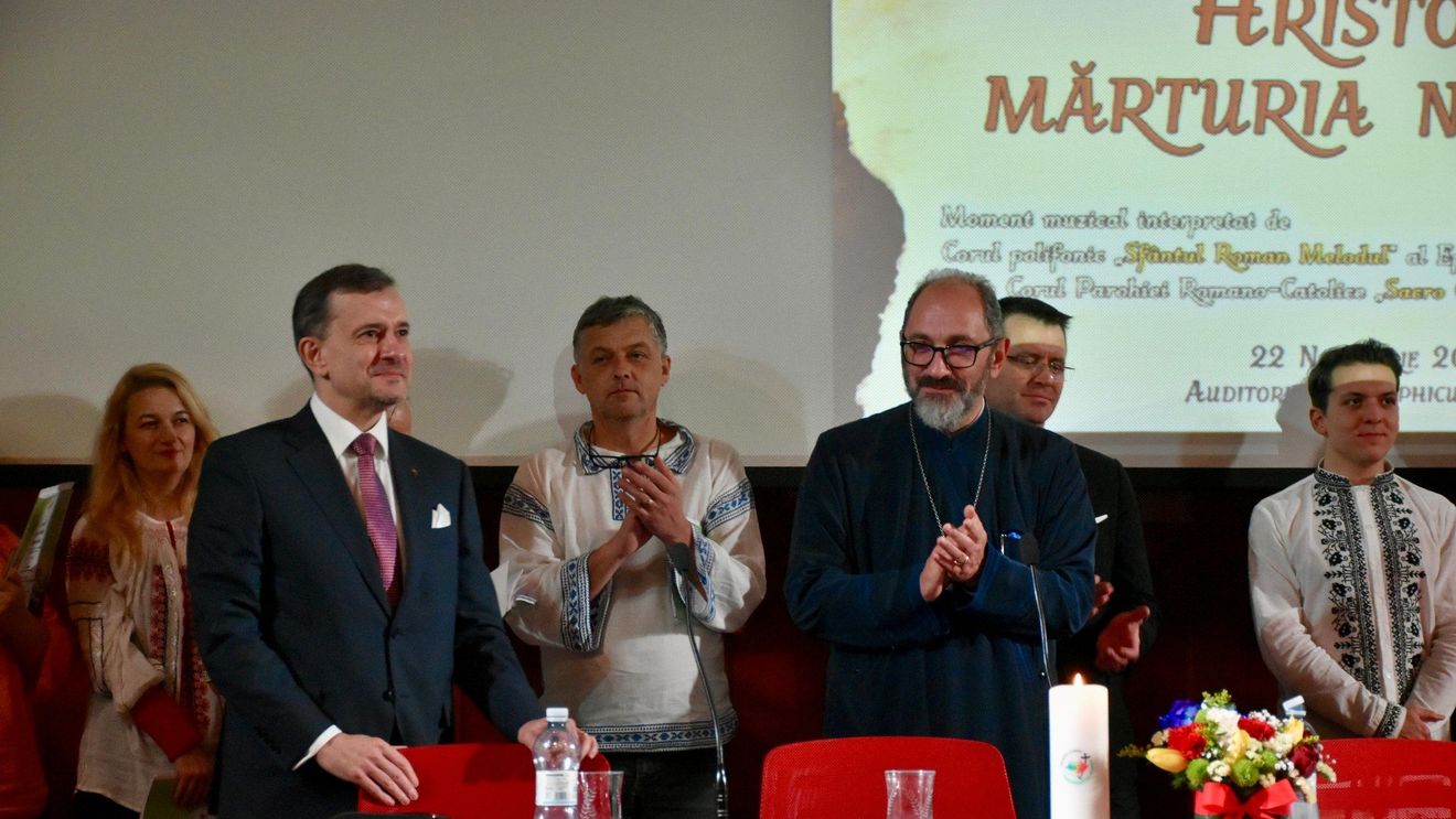 Eveniment ecumenic cu doi cunoscuți preoți, unul ortodox și unul catolic, la 1700 de ani de la Niceea, în plin asalt al curentului ortodoxist / Constantin Necula și Francisc Doboș, invitați ai Ambasadei României pe lângă Sfântul Scaun