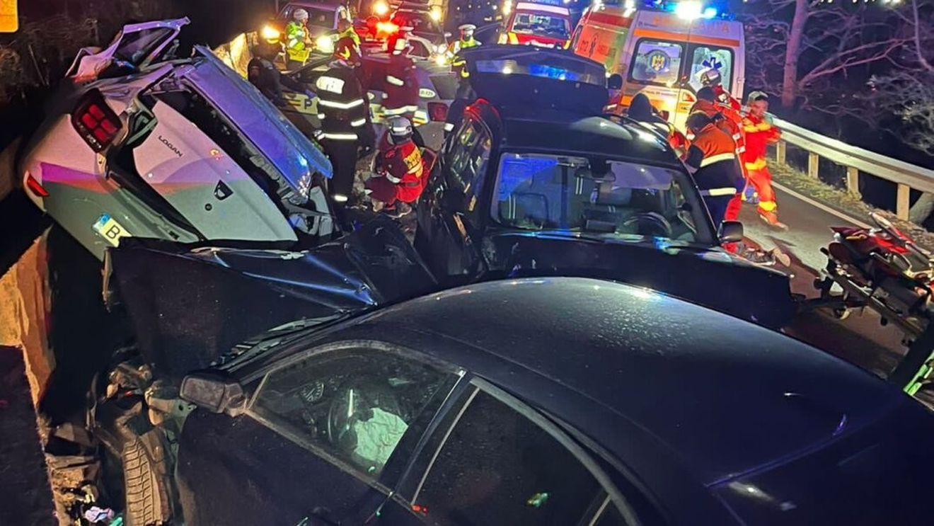 Trei cetățeni străini au murit în urma unui accident pe DN1, între Sibiu și Avrig / Accidentul s-a produs după ce un șofer din Gorj a încercat o depășire pe linie continuă