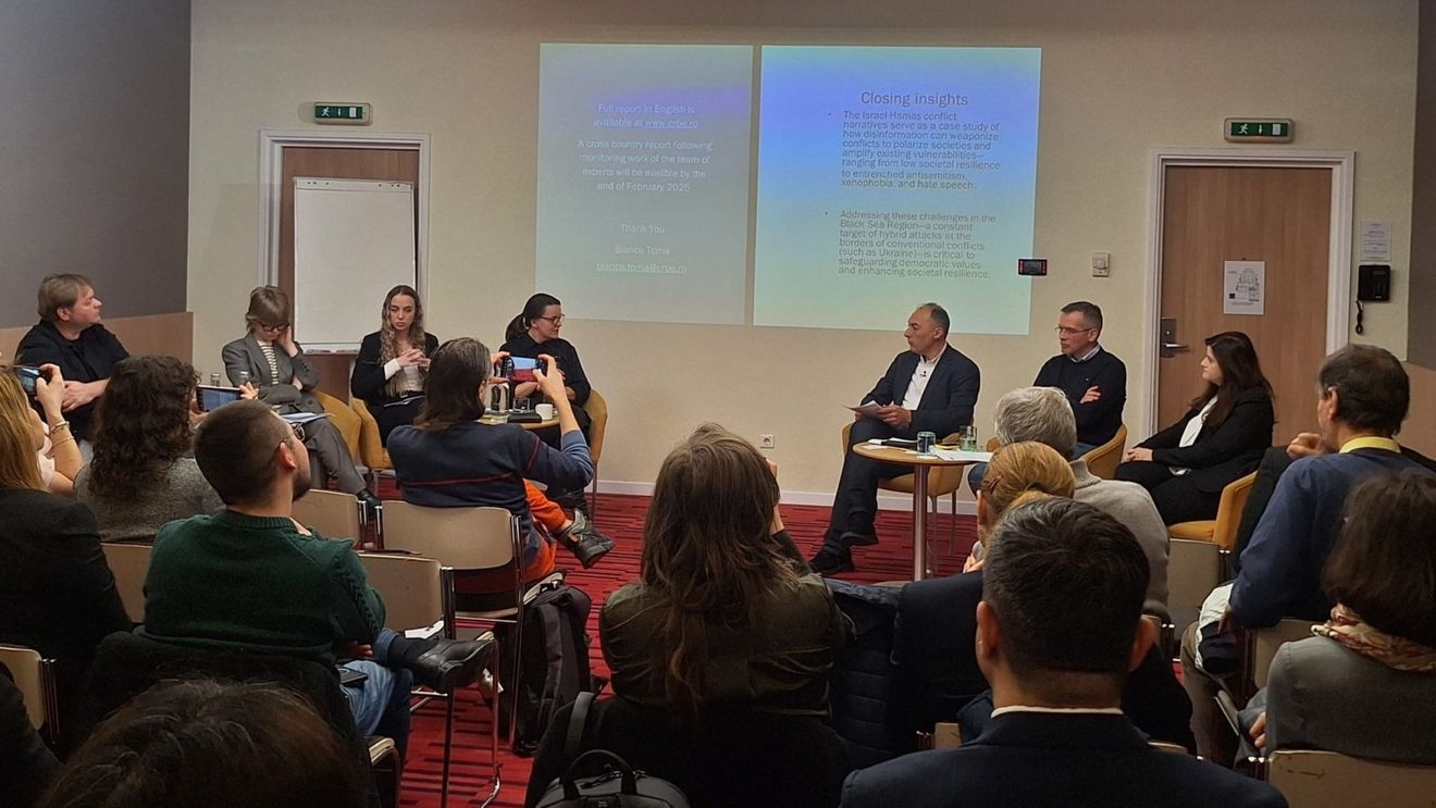 LIVE VIDEO „Războiul Dezinformării: Conflictul Israel-Hamas și Impactul său în Regiunea Mării Negre”, eveniment organizat de G4Media, pe 25 februarie