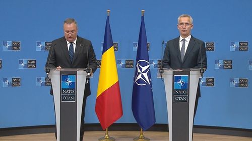 VIDEO Jens Stoltenberg și Nicolae Ciucă, conferință de presă la NATO. Stoltenberg: Vom susține Ucraina cât timp e nevoie, nu îi vom permite lui Putin să câștige războiul / Ciucă: Am subliniat miza continuării sprijinului şi asistenţei pentru Ucraina