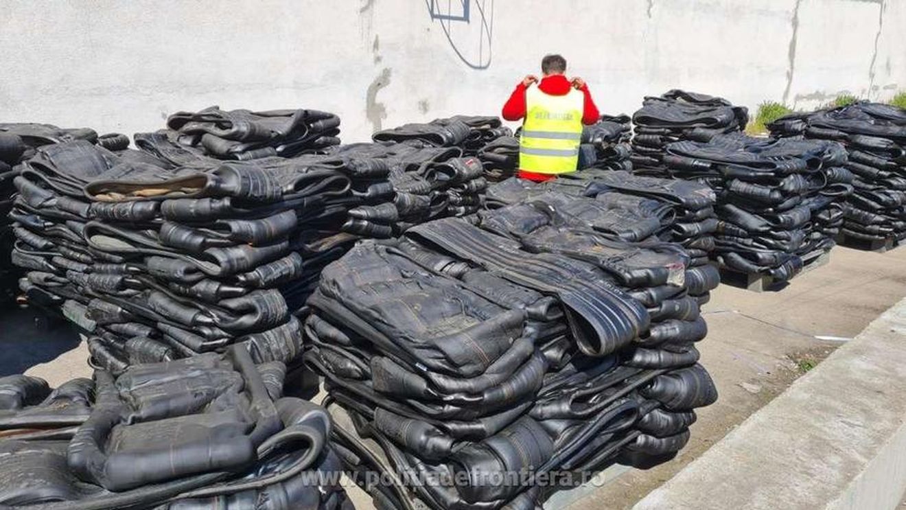 Un container cu deşeuri din cauciuc din Marea Britanie a fost găsit în Portul Constanţa/ Garda de Coastă a întors deșeurile în țara de proveniență