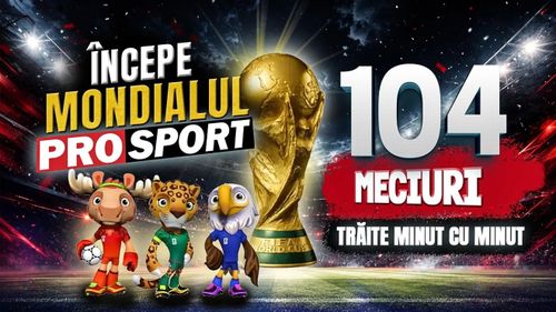 Începe Mondialul ProSport! 104 meciuri trăite minut cu minut și analizate de fotbaliști și antrenori de top, 44 de zile cu materiale de colecție, eroi și povești de neuitat într-o experiență integrată unică pe piața media din România!